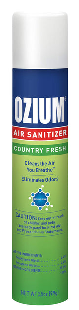 Ozium Air Sanitizer 3.5 oz Spray, Country Fresh (3)