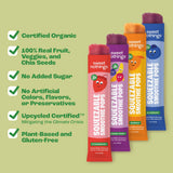 Sweet Nothings, Multi-Pack, USDA Organic Kids' Squeezable Super Fruit Smoothie, Value Pack of 24 - Dye-Free, No Added Sugar,Vegan, Healthy Organic