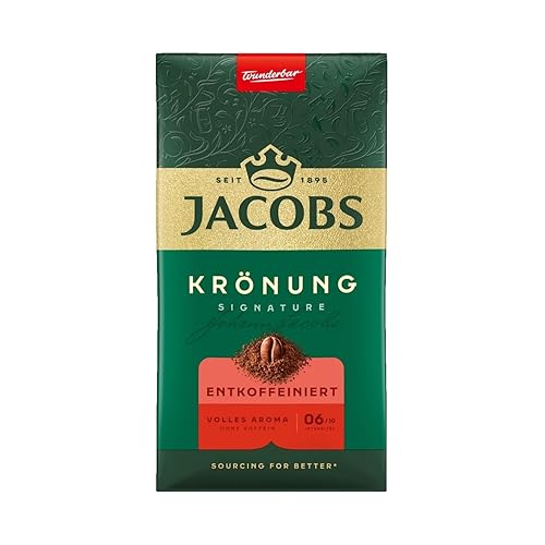 Jacobs Kronung Entkoffeiniert Decaf Ground Coffee 500 Gram / 17.6 Ounce (Pack of 3)