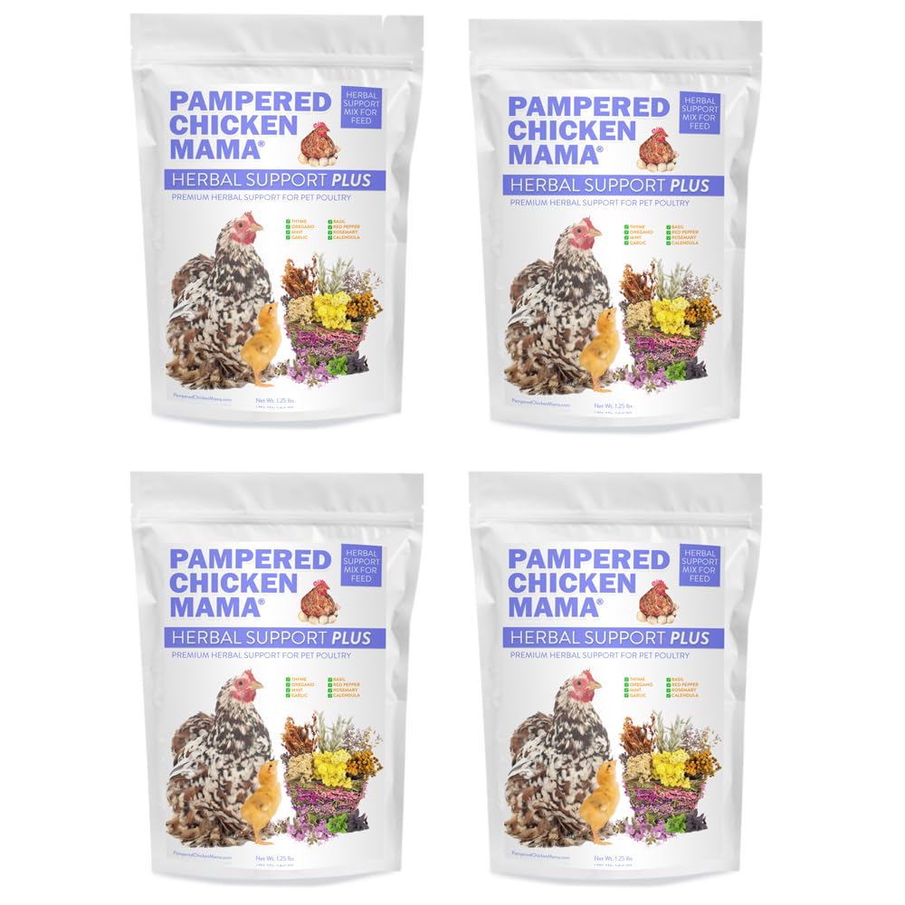 Pampered Chicken Mama Herbal Support Plus Poultry Treat for Overall Health | Mix with Layer Feed, Chick Starter, Chicken Scratch (5 Pounds)