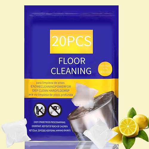 Hard Floor Cleaner Compatible with OCedar PACSS | Fresh Lemon Flavor 20 Count ?1 Pack?| Made from Natural Ingredients | Safe For Use On Variety