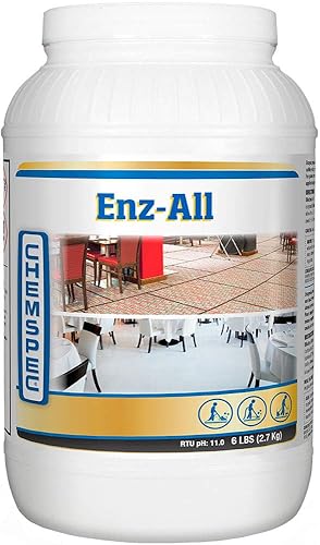 Chemspec ENZ-All - Professional Multi-Purpose Enzyme Traffic Lane Carpet Cleaning Concentrate, 4 pk, 6 lb Jars (C-EA24)