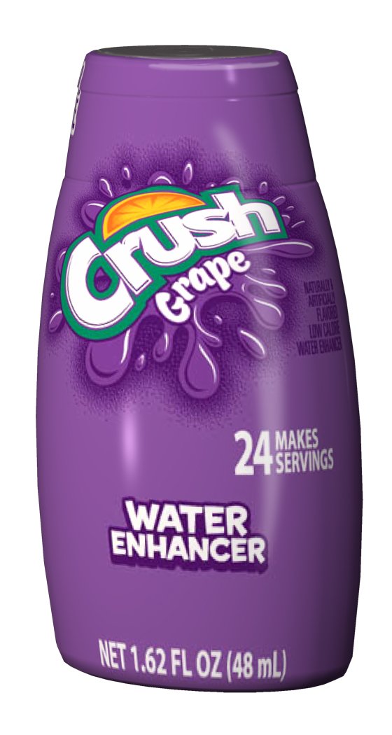 Crush Liquid Water Enhancers - Sugar Free Grape Water Flavoring with No Calories, 1.6 FL oz (12 Bottles that make 24 Servings Each)