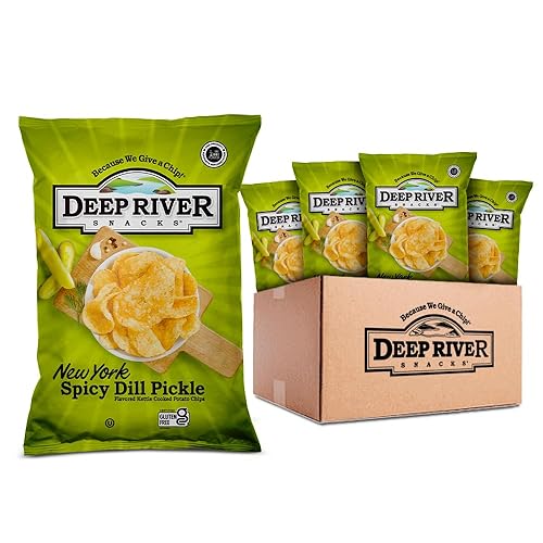 Deep River Snacks Kettle Chips, New York Spicy Dill Pickle, 2-Ounce (Pack of 24)