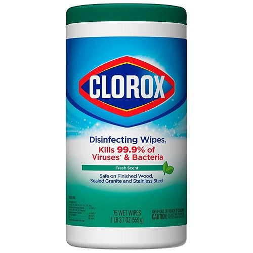 Disinfecting Wipes, Fresh Scent, 7 x 8, White, 75/Canister, 6 Canisters/Carton