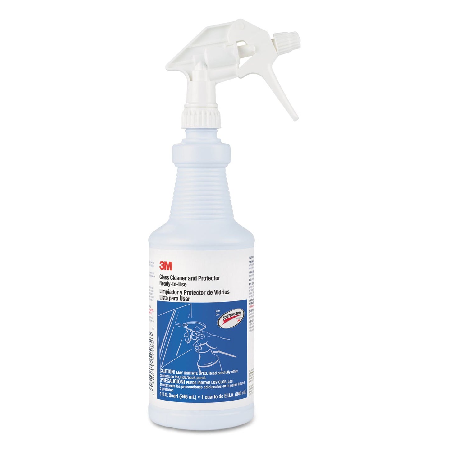 3M 59982 Ready-To-Use Glass Cleaner With Scotchgard, Apple Scent, 32oz Spray Bottle