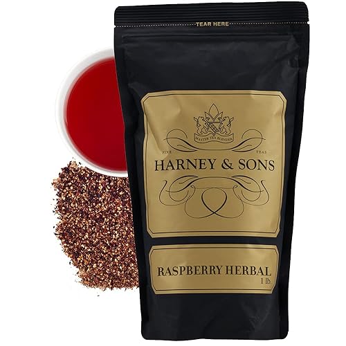 Harney & Sons Raspberry Herbal Tea, Loose 16 oz bag
