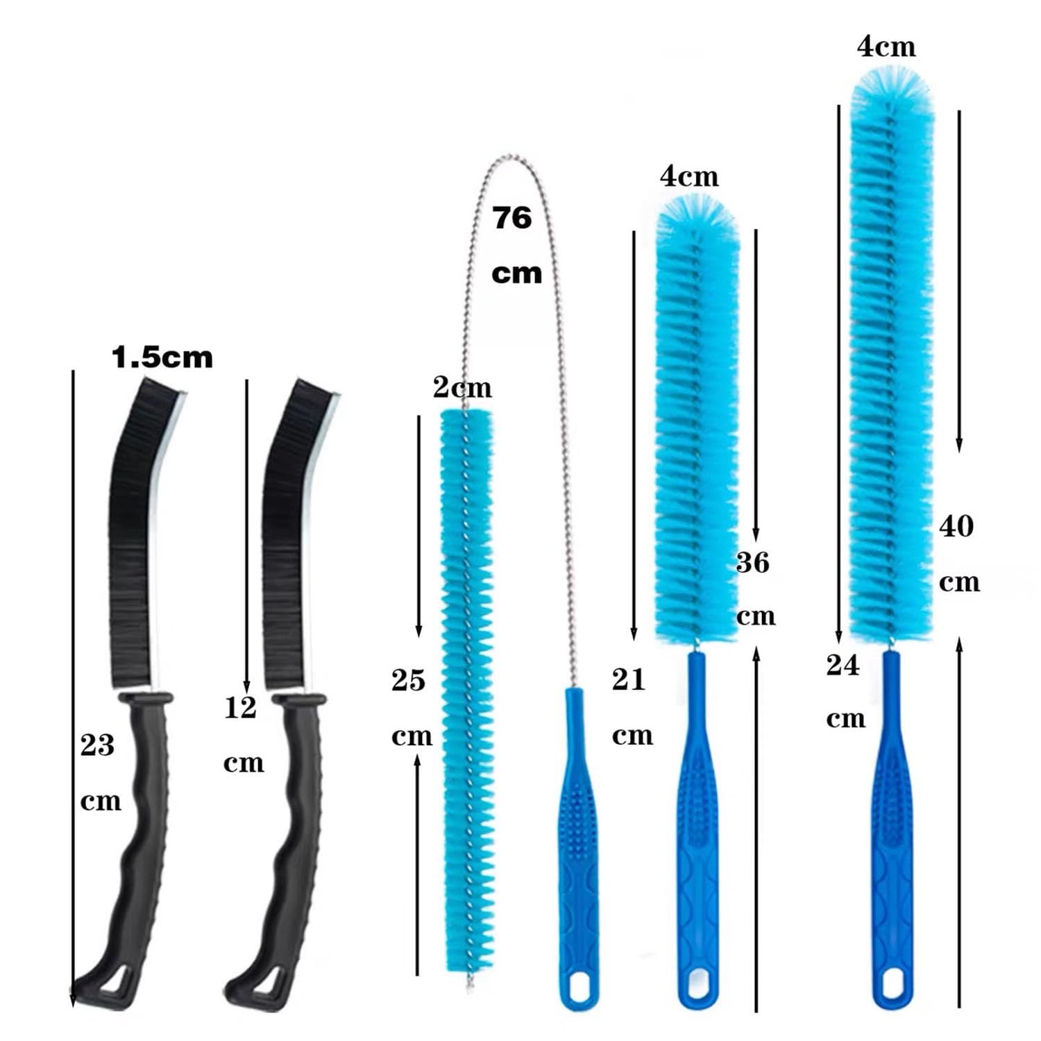 Fanbay 5Pcs Dryer Vent Cleaner Kit Dryer lint Brush Dryer Cleaning Brush Vent Cleaner, Drain Snake, pet Hair Remover Tool for Laundry Drains (30inch)