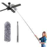 Microfiber Feather Duster, Extendable Cobweb Duster with 100 inches Extension Pole, Bendable & Washable & Lightweight Dusters for Cleaning Ceiling