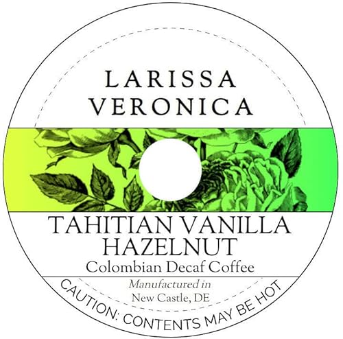Tahitian Vanilla Hazelnut Colombian Decaf Coffee (Single Serve K-Cup Pods) (Gourmet, Naturally Flavored, Whole Coffee Beans) (12 pods, ZIN: 575724)