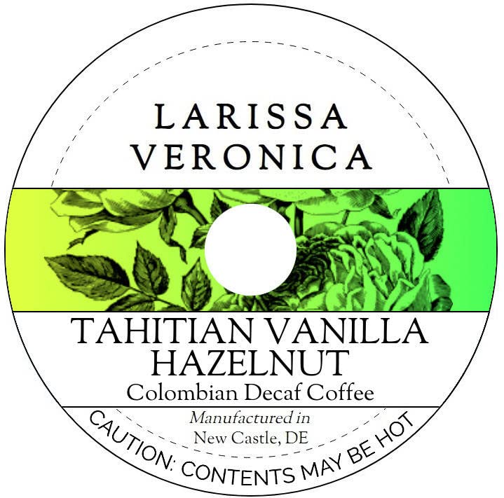Tahitian Vanilla Hazelnut Colombian Decaf Coffee (Single Serve K-Cup Pods) (Gourmet, Naturally Flavored, Whole Coffee Beans) (12 pods, ZIN: 575724)