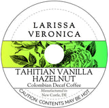 Tahitian Vanilla Hazelnut Colombian Decaf Coffee (Single Serve K-Cup Pods) (Gourmet, Naturally Flavored, Whole Coffee Beans) (12 pods, ZIN: 575724)