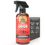 Uncle Todd’s Odor Stomp Sports Equipment Odor Eliminator Spray - Extra Strength Enzyme-Powered Deodorizer for Football, Hockey, Gym Bags, and Athletic