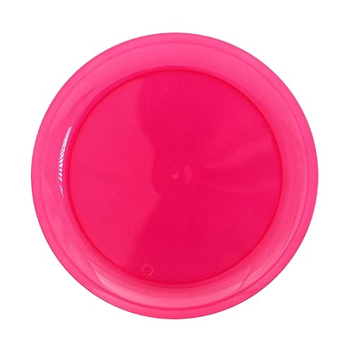 Party Essentials Plastic Plates, 9 inches, Neon Pink