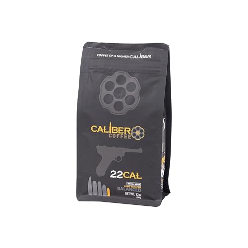 Caliber Coffee .22 Cal Whole Bean Light Roast - Balanced, Fruity, Caramel Flavors - 100% Artisan Roasted Arabica Coffee - Small-Batch, Hand-Crafted