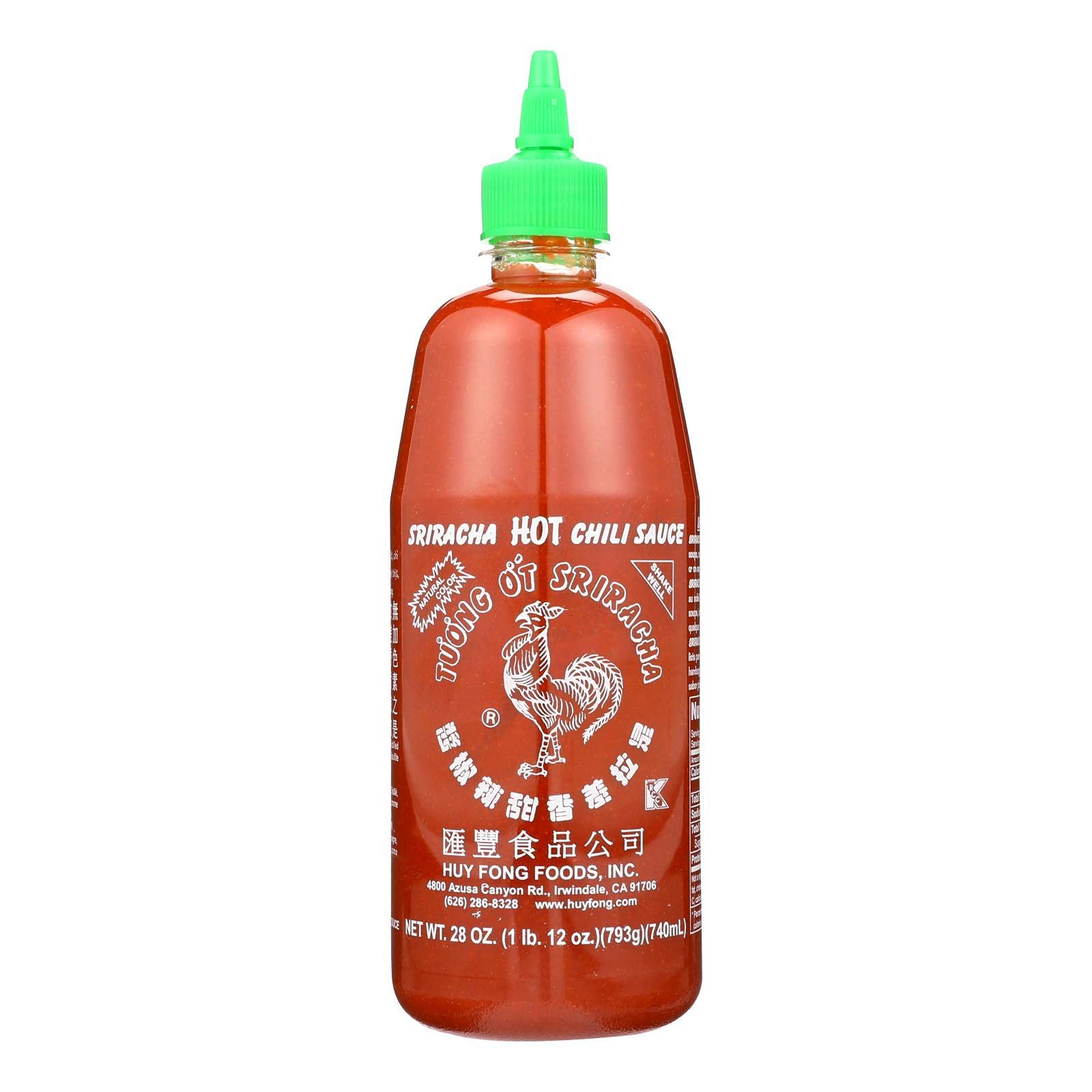 Huy Fong Hot Chili Sauce - Sriracha - Case of 12-28 oz.