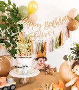 AHAORAY Half Way To One Cake Topper - Gold Glitter 6 Months Birthday Decorations Supplies - Half Birthday Decorations Baby Girl, for Baby