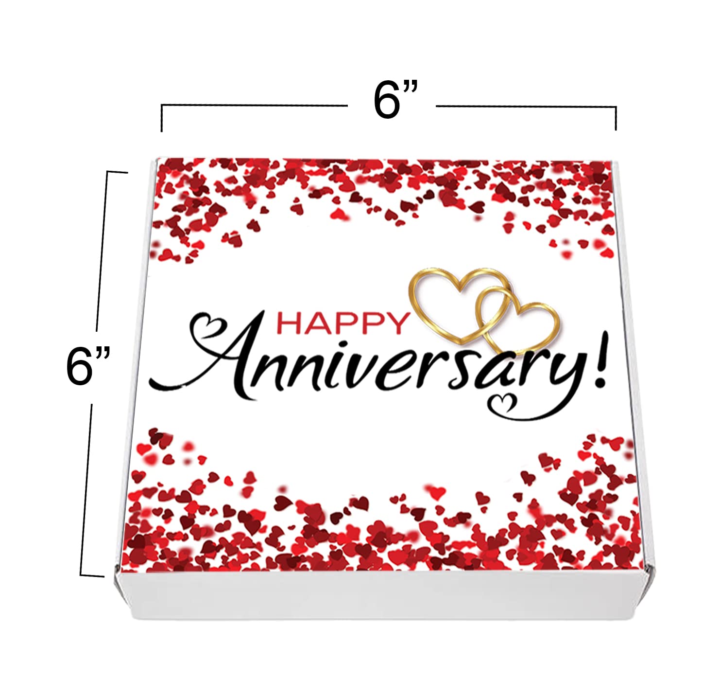 Happy Anniversary Cookies 4 PACK Gift Basket for Kids Men Women | Decorated Sugar Cookie Gift Box | Individually Wrapped Party Favors Nut Free