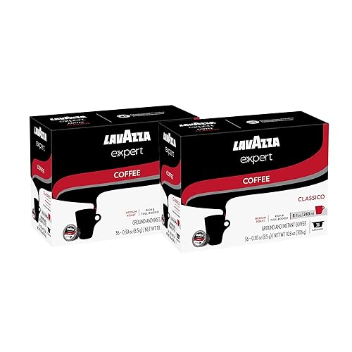 Lavazza Expert Classico Coffee Capsules, Medium Roast, Arabica and Robusta Blend, Compatible with Lavazza Classy Plus Machine (72 Capsules)