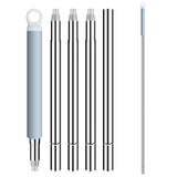 BOSHENG Mop Handle Extension Rods, for Extending Flat Mop, Mop Replacement Handle, Adjustable Steel Mop Handle Rods, 5 Pack