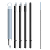 BOSHENG Mop Handle Extension Rods, for Extending Flat Mop, Mop Replacement Handle, Adjustable Steel Mop Handle Rods, 5 Pack