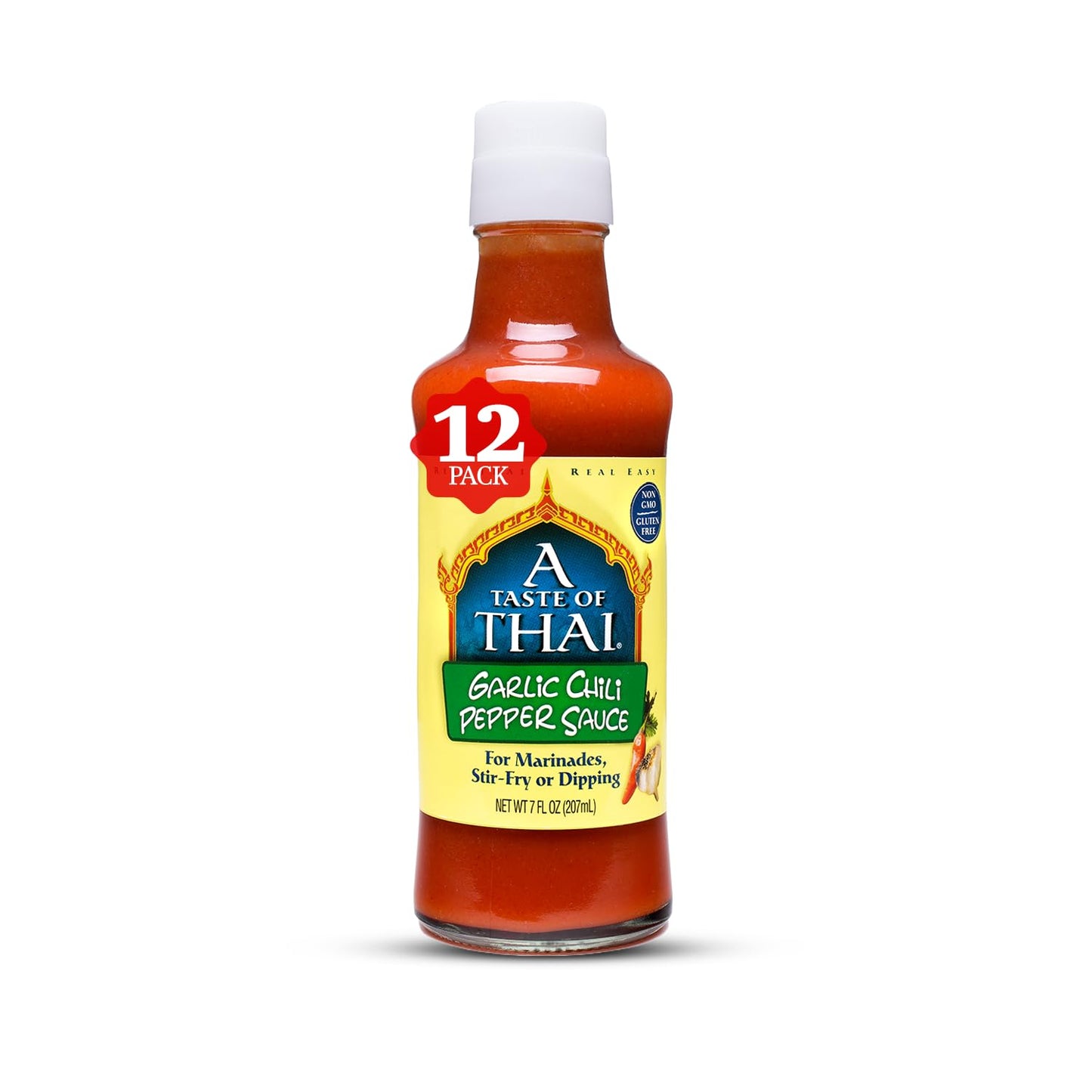 A Taste of Thai Sriracha Garlic Chili Pepper Sauce - Siracha Sauces with Bold Hot Flavor for Stir-Fry, Marinades & Dipping - Authentic Thai Chili