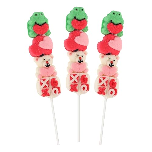Albert's Marshmallow Kabobs, Cute Spring Themed Candy Skewers, Easter Basket Stuffers, Pack of 3