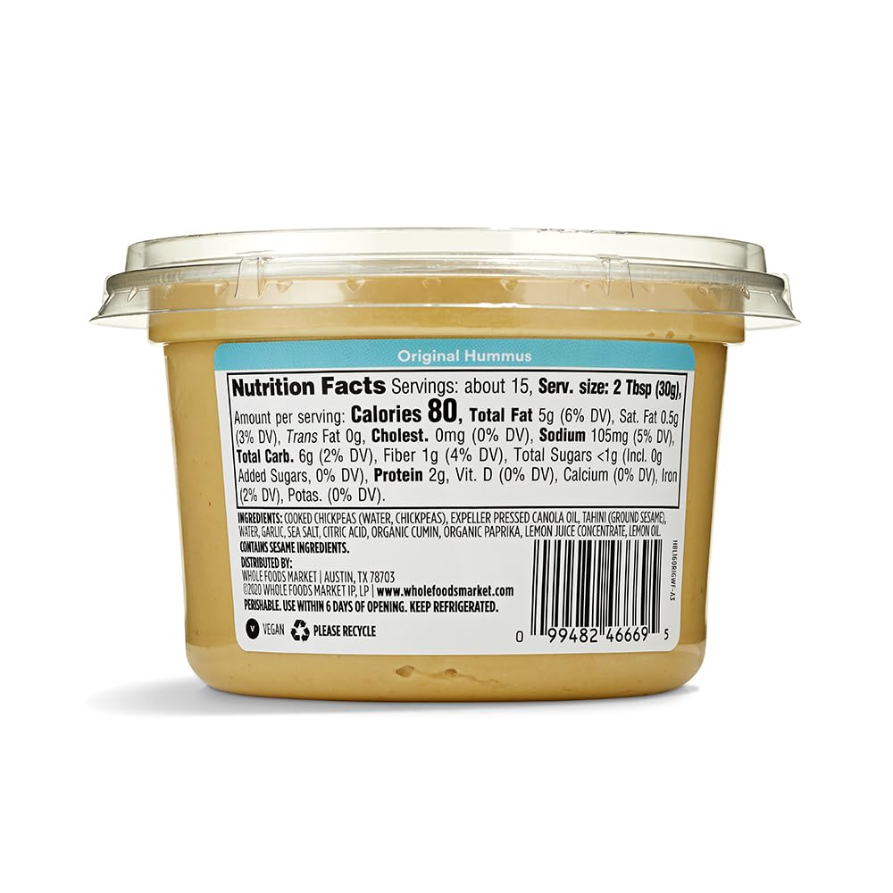 365 By Whole Foods Market, Original Hummus, 16 Ounce