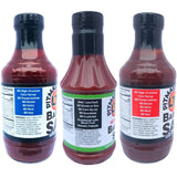 Pitmaster LT's Kansas City Made BBQ Sauce | All-Natural, Smoky Craft Blends (3 x 19 oz - Zero Sugar Added | Classic | Spicy)
