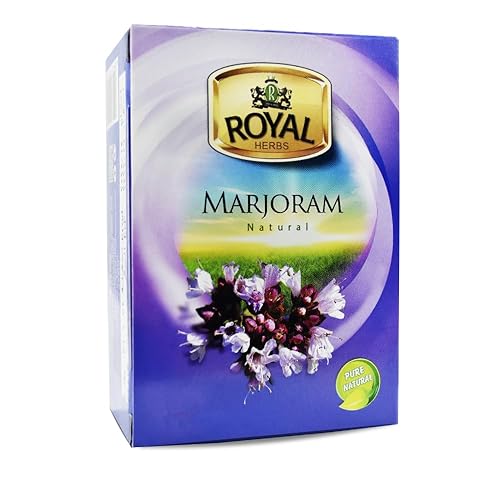 Royal Tea Egyptian Marjoram Tea Bags Natural Flavor Herbal Flower No Caffeine No Artificial Flavors No Additives Traditional Spice 80 Tea Bags
