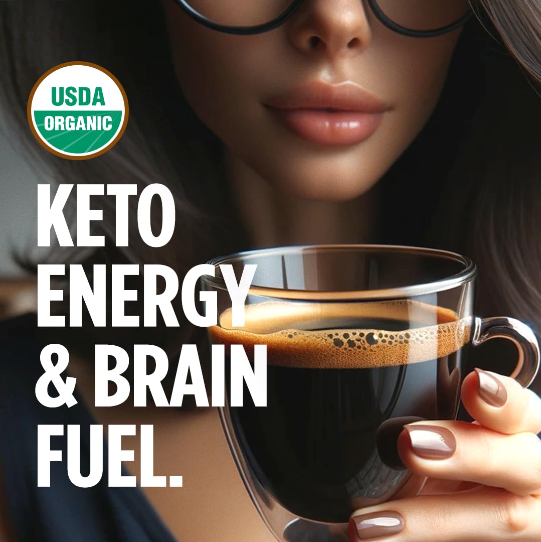 VitaCup Organic Genius Keto Coffee Pods, Increase Energy & Focus w/MCT Oil, Turmeric, B Vitamins, D3, Medium Dark Roast, Bold, Smooth, Single Serve