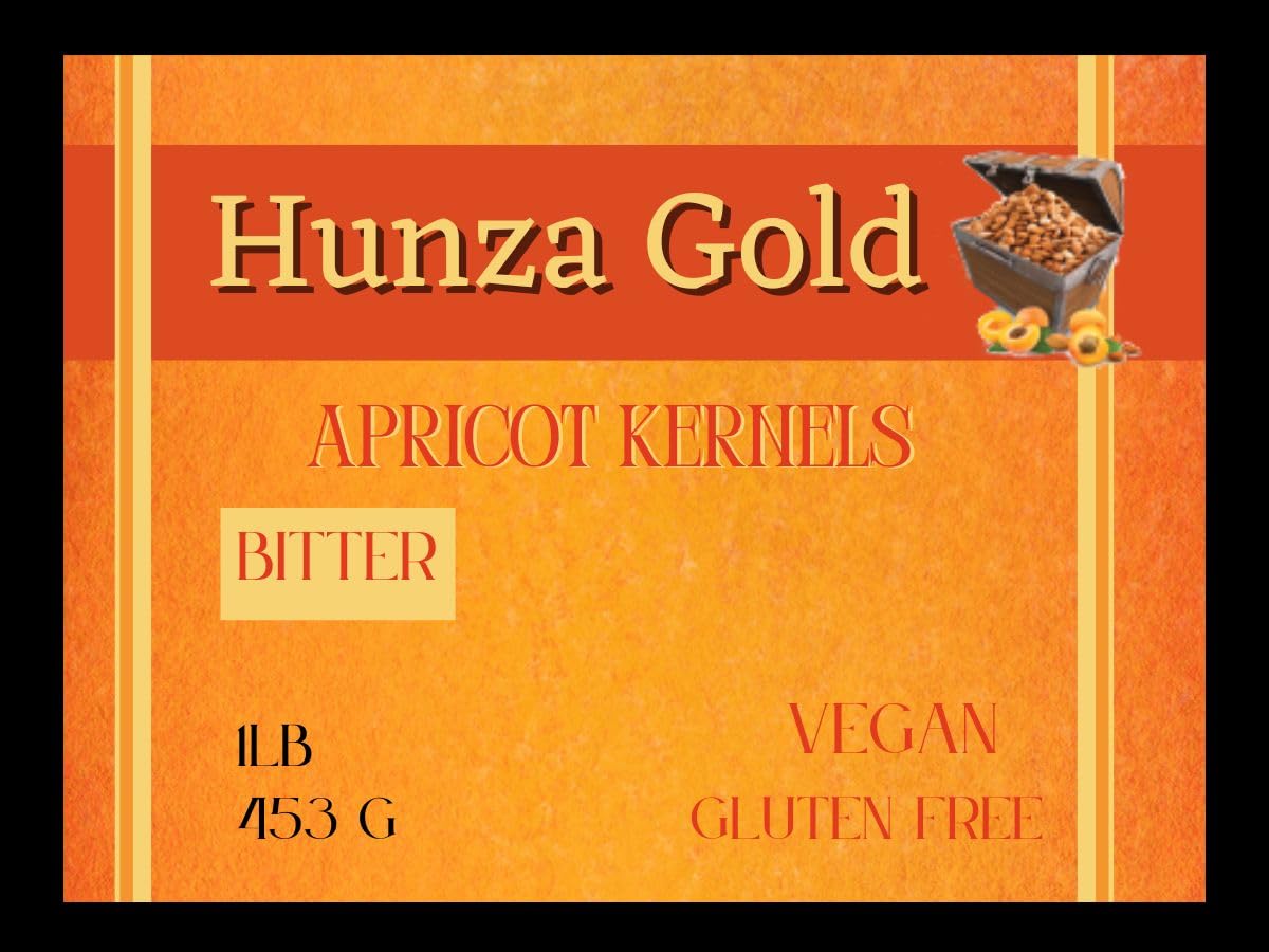 Hunza Gold Apricot Kernels, 1 lb Package (16 oz) Raw, Bitter & Biological