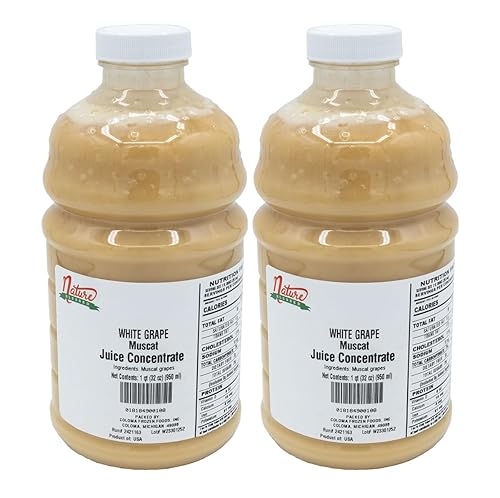 Nature Blessed 100% Muscat White Grape Fruit Juice Concentrate - 2 Quarts (2/32 fl oz bottles), Applications: Excellent for Home Wine Making, Home