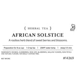Tea Forte Premium Loose Leaf Tea Blend, Resealable 1 Pound Bag, Makes 160-175 Cups, African Solstice