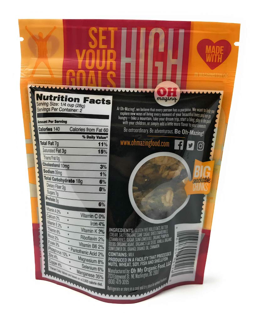 Oh Mazing, Bar Granola Cranberry Orange Snack Size, 2.5 Ounce