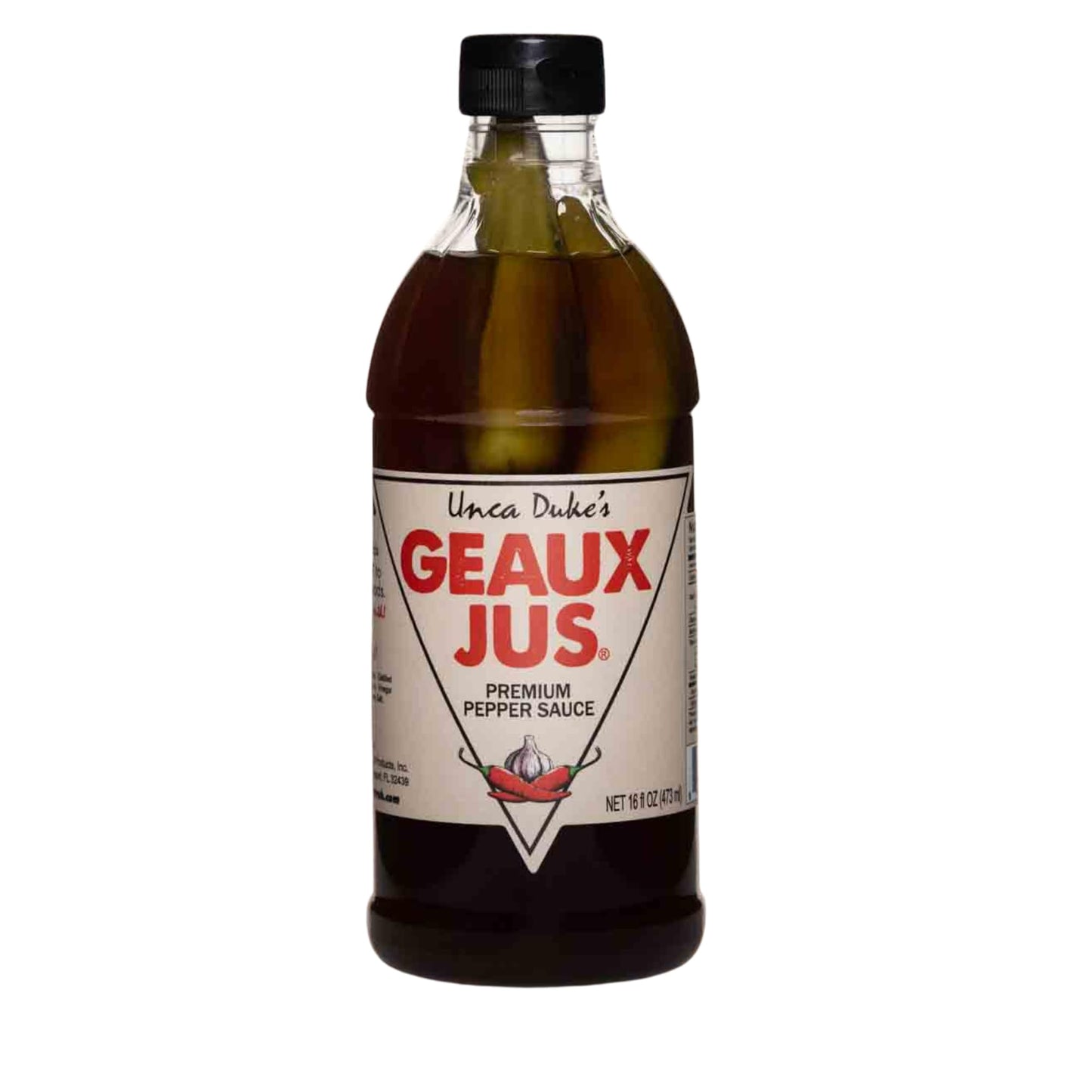 Unca Duke’s Geaux Jus® Premium Pepper Sauce, 16 oz - Classic Southern Pepper Vinegar Condiment for Seafood, BBQ, Cocktails & Everyday Use