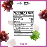 Mogu Mogu Grape Juice Drink with Nata de Coco (Coconut Jelly) - Chewy Fruit Beverage for Kids & Adults, 6 Pack Bottles, 10.82 fl oz Each