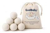 GudBaby Wool Dryer Balls - 6 Pack (100% Premium New Zealand Wool)