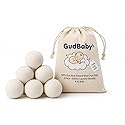 GudBaby Wool Dryer Balls - 6 Pack (100% Premium New Zealand Wool)