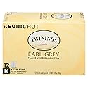 Twinings of London Earl Grey Flavoured Black Tea single serve capsules for Keurig K-Cup pod brewers, 12 count (Pack of 2)