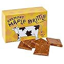 Vermont Maple Brittle with Almonds 8oz Gift Box Gourmet Handcrafted Small Batch Nut Brittle Made with Pure Vermont Maple Syrup and Creamy Butter