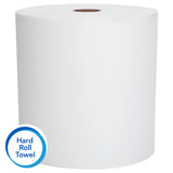 Scott Professional Essential Universal High-Capacity Hard Roll Paper Towels, Bulk (01005), Hardwound 1.5" Core, Absorbency Pockets, White (6 Rolls at