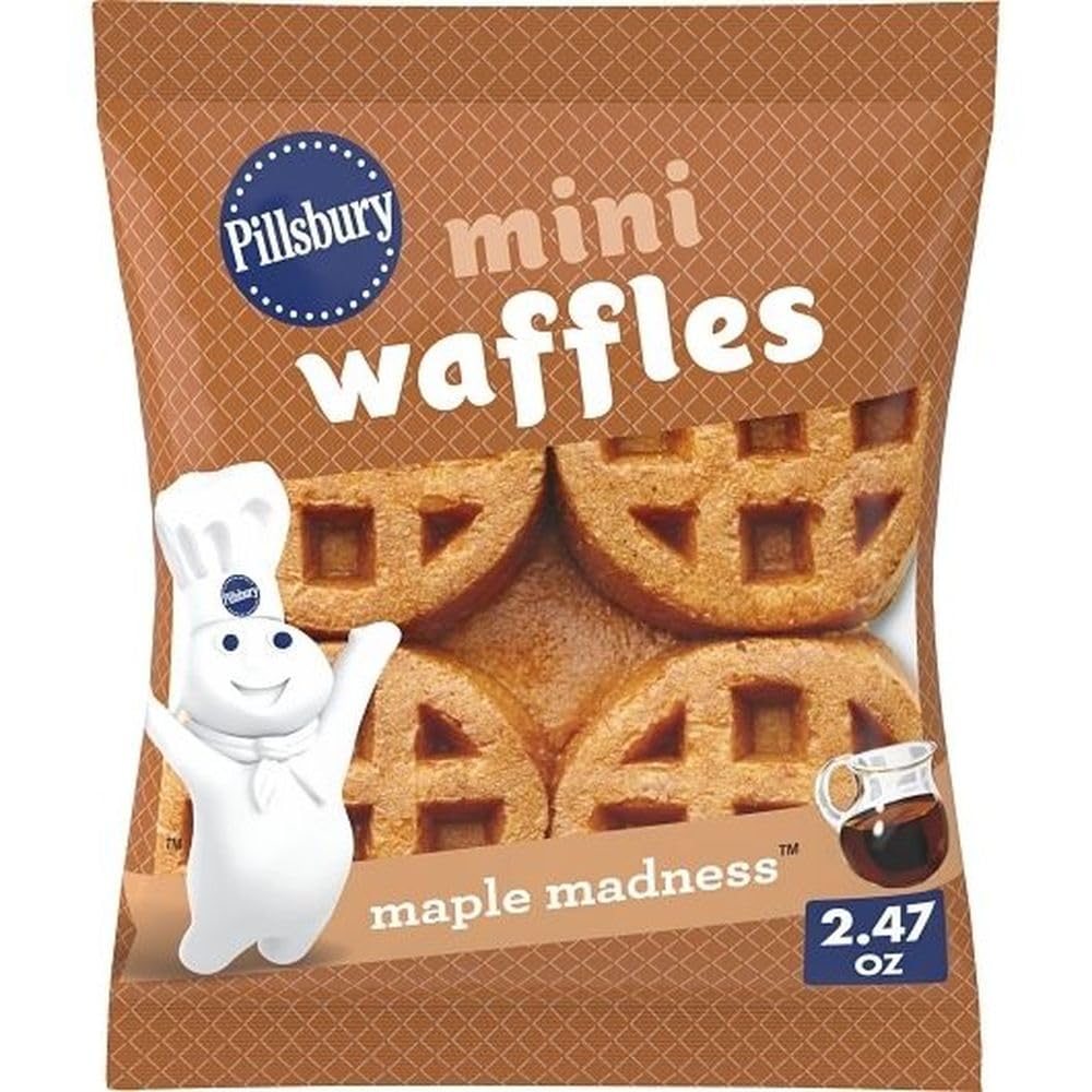 Pillsbury Maple Madness Mini Waffles, 2.47 Ounce - 72 per case.