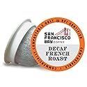 San Francisco Bay Compostable Coffee Pods - DECAF French Roast (12 Ct) K-Cup Compatible including Keurig 2.0, Dark Roast, Swiss Water Processed