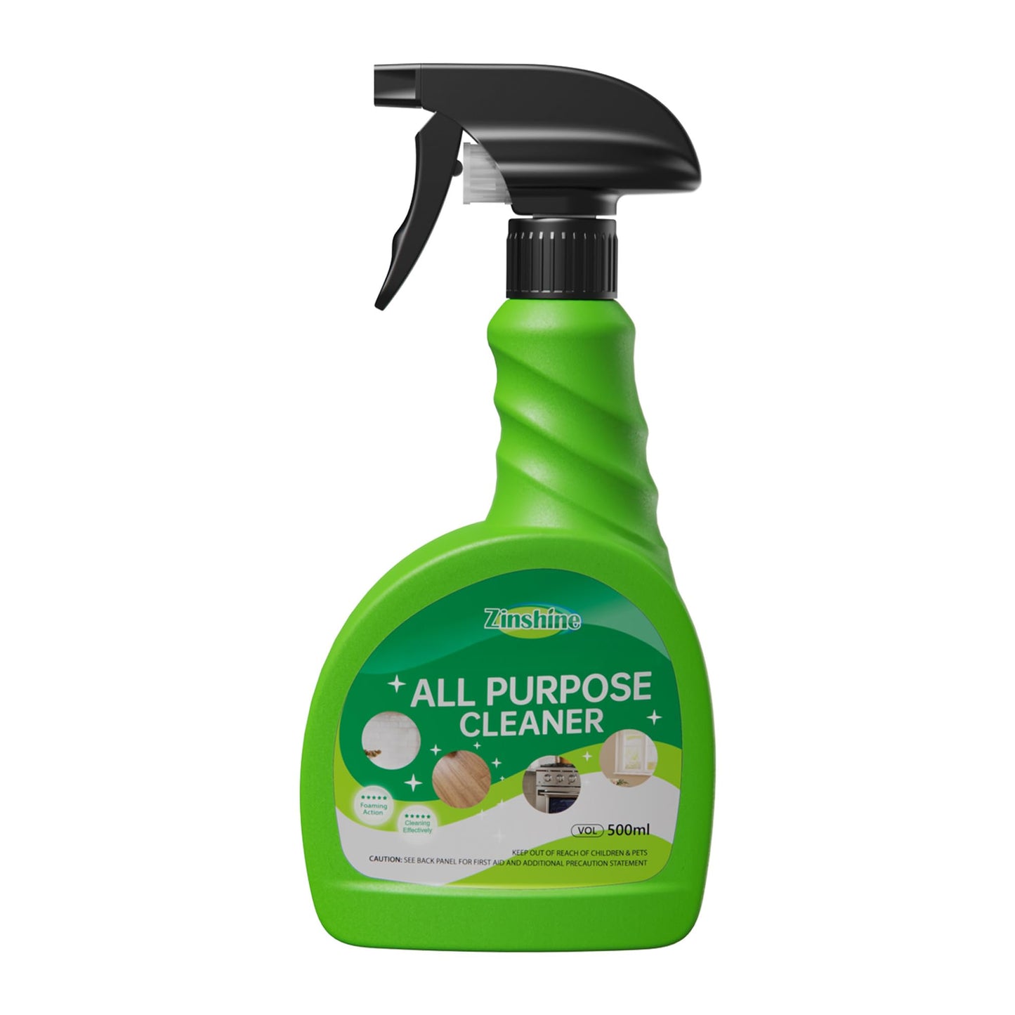 Zinshine Shower Cleaner, All-Purpose Cleaner, Plant-Based Floor cleaner, Biodegradable Formula for Kitchens, Bathroom, Countertops, Ovens