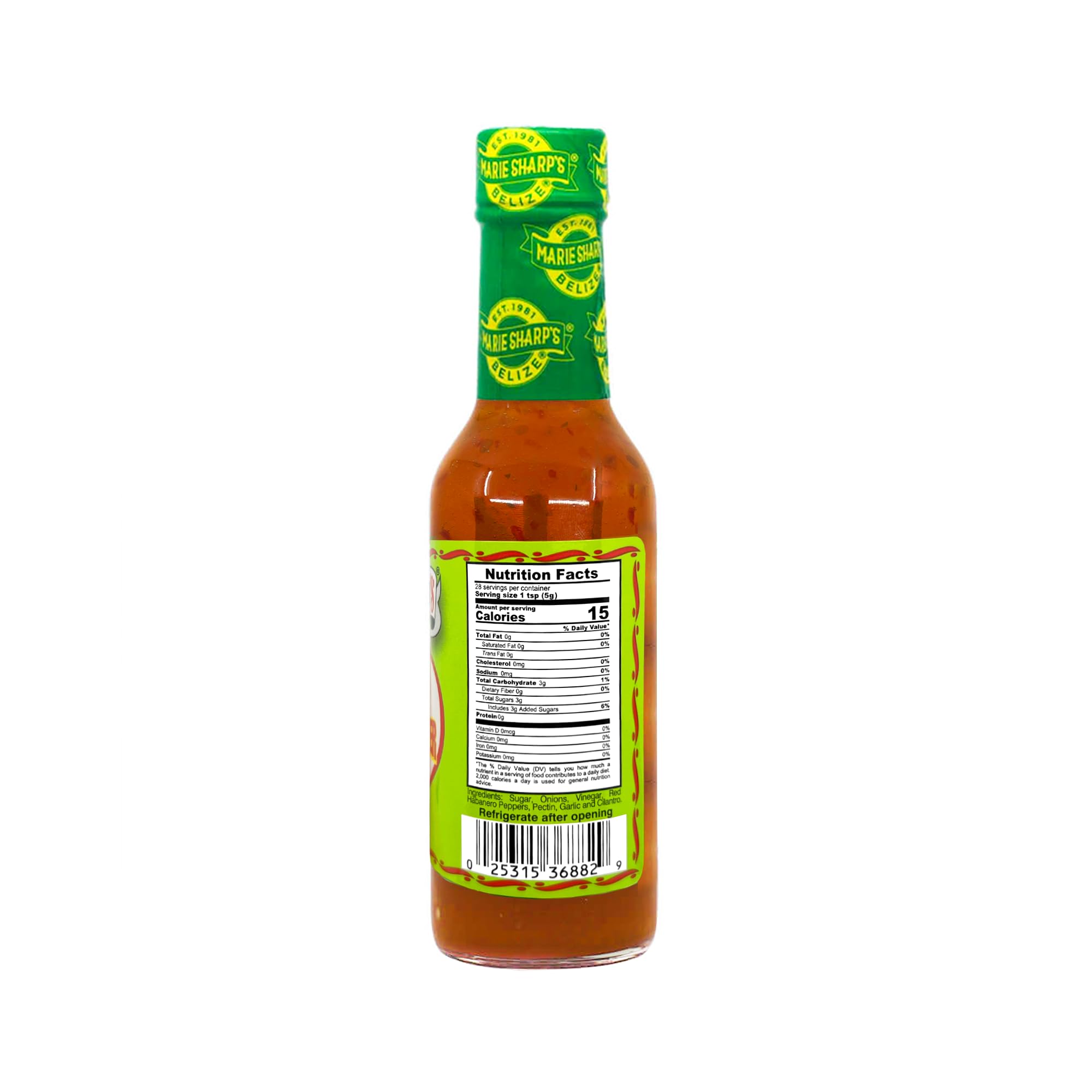 Marie Sharp’s Sweet Habanero Pepper Sauce, 5 oz | Belizean Hot Sauce with Sweet & Spicy Flavor | Perfect for Glazes, Marinades & Dips | All-Natural