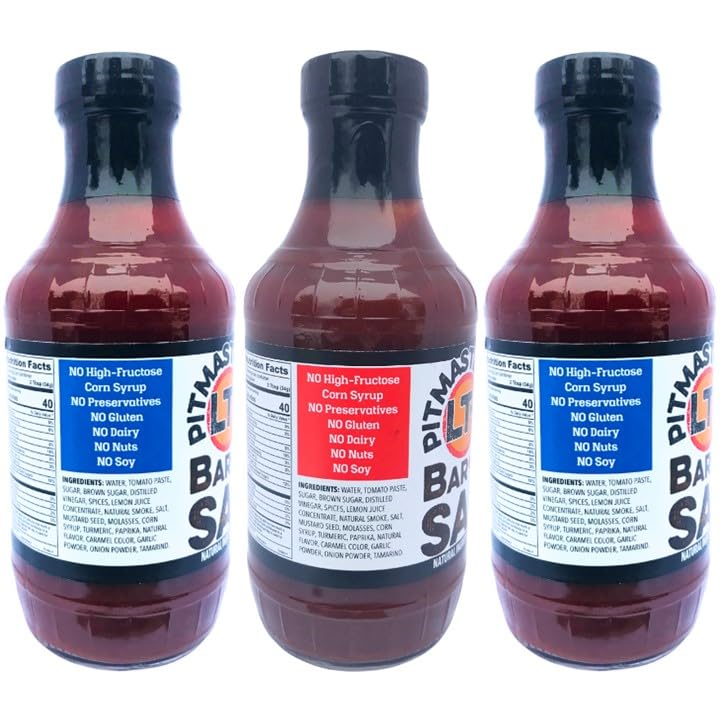 Pitmaster LT's Classic & Spicy Kansas City Made BBQ Sauces | All-Natural, Smoky Sweet and Smoky Spicy Craft Blends (3 x 19 oz)