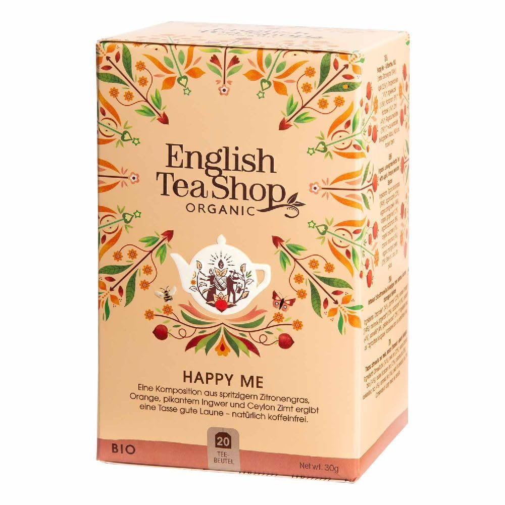 English Tea Shop Organic Caffeine Free Happy Me, 20 Sachet Tea Bags