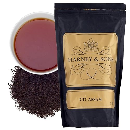 Harney & Sons CTC Assam Loose Leaf Black Tea - Bold Indian Breakfast Tea, Caffeinated, 16 oz Bag