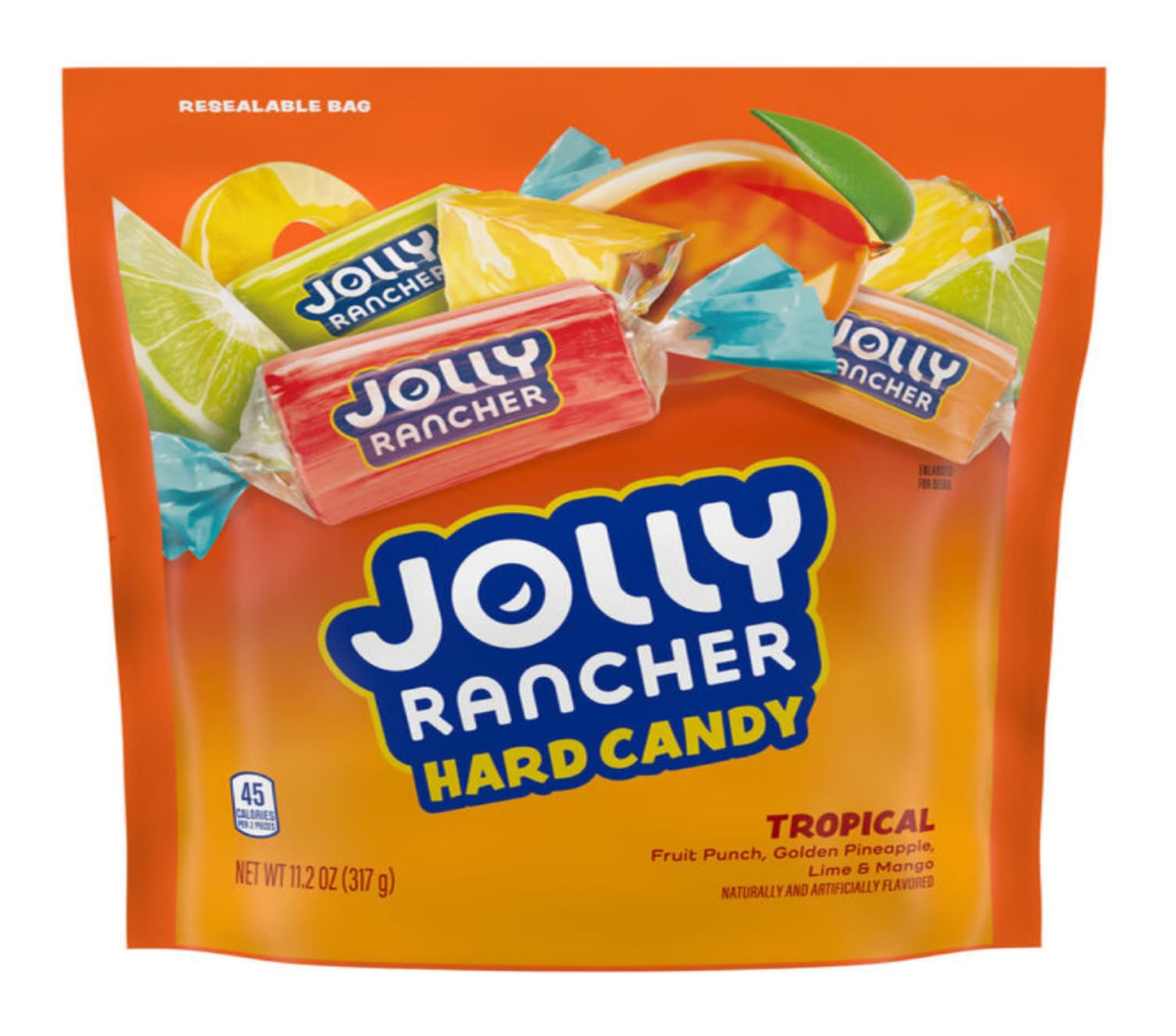 Jolly Rancher Tropical Hard Candy - Pack of 2 Bags - Delicious Classic Treats Everyone Has Loved for Generations - Perfect for Sharing with Friends